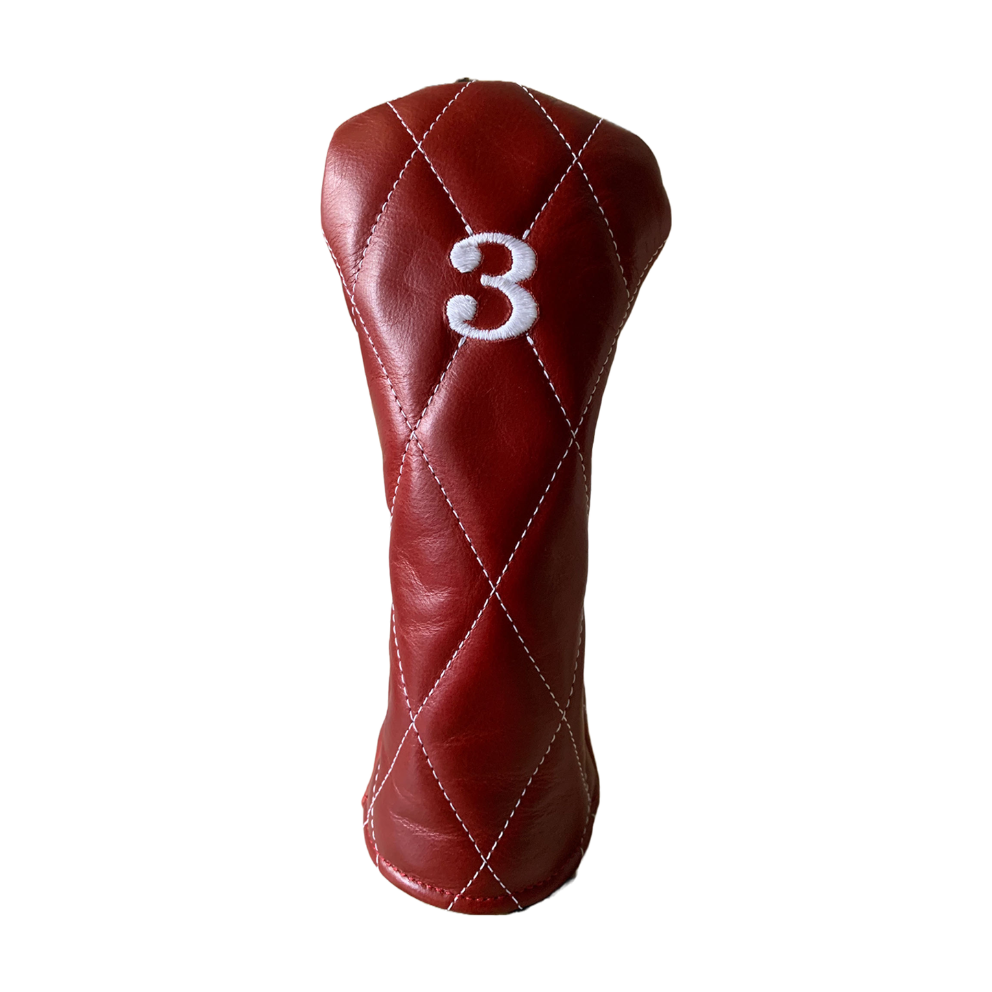 Limited Edition - Red Leather Quilted with White Stitching and Black Faux Fur Lining