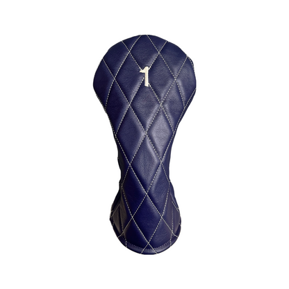 Aubergine Leather Quilted with Ivory Stitching