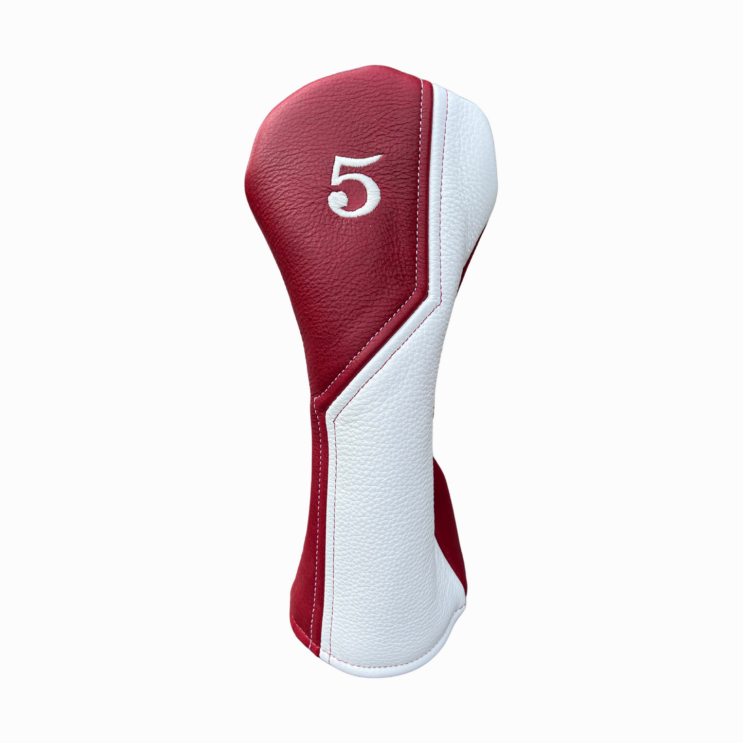 Pebbled Crimson with Pebbled White Leather