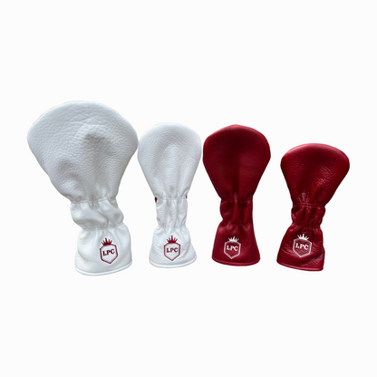 Pebbled Crimson with Pebbled White Leather