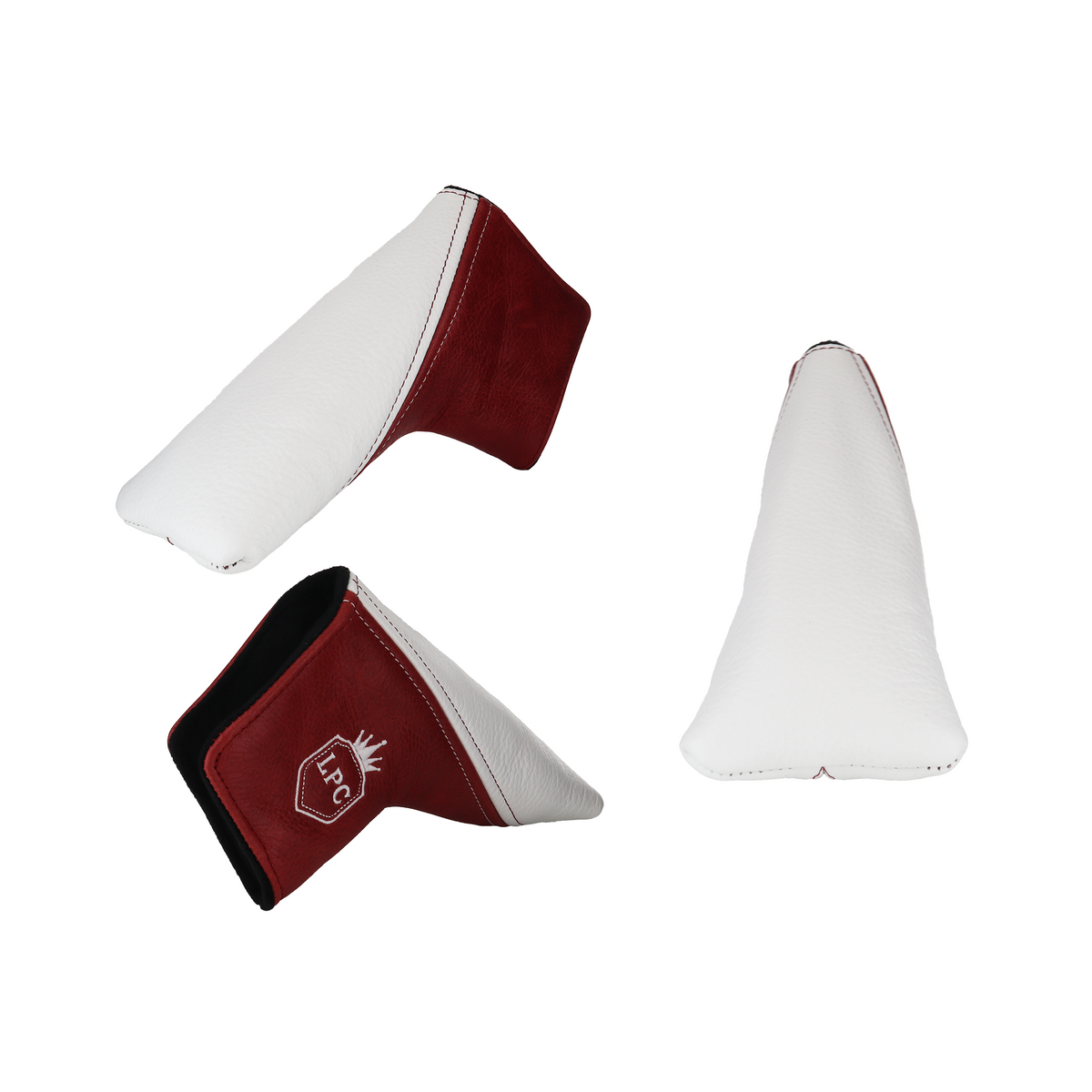 Pebbled Crimson with Pebbled White Leather