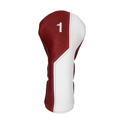 Pebbled Crimson with Pebbled White Leather