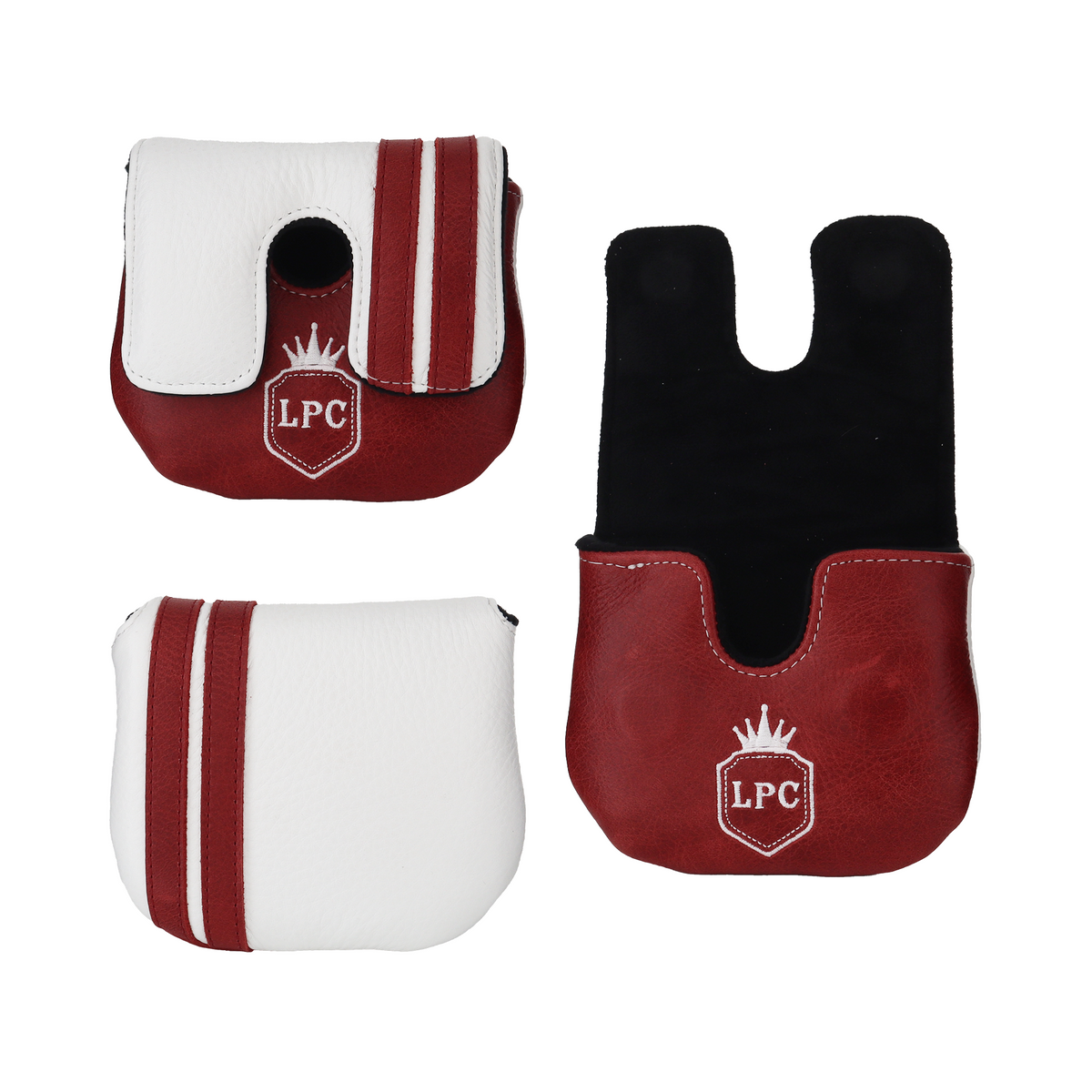 Pebbled Crimson with Pebbled White Leather