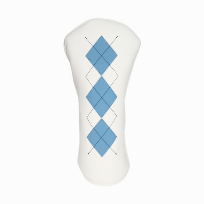 Smooth White and Baby Blue Leather with Navy Stitching