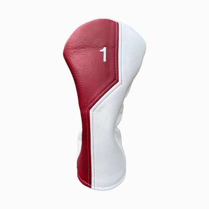 Pebbled Crimson with Pebbled White Leather