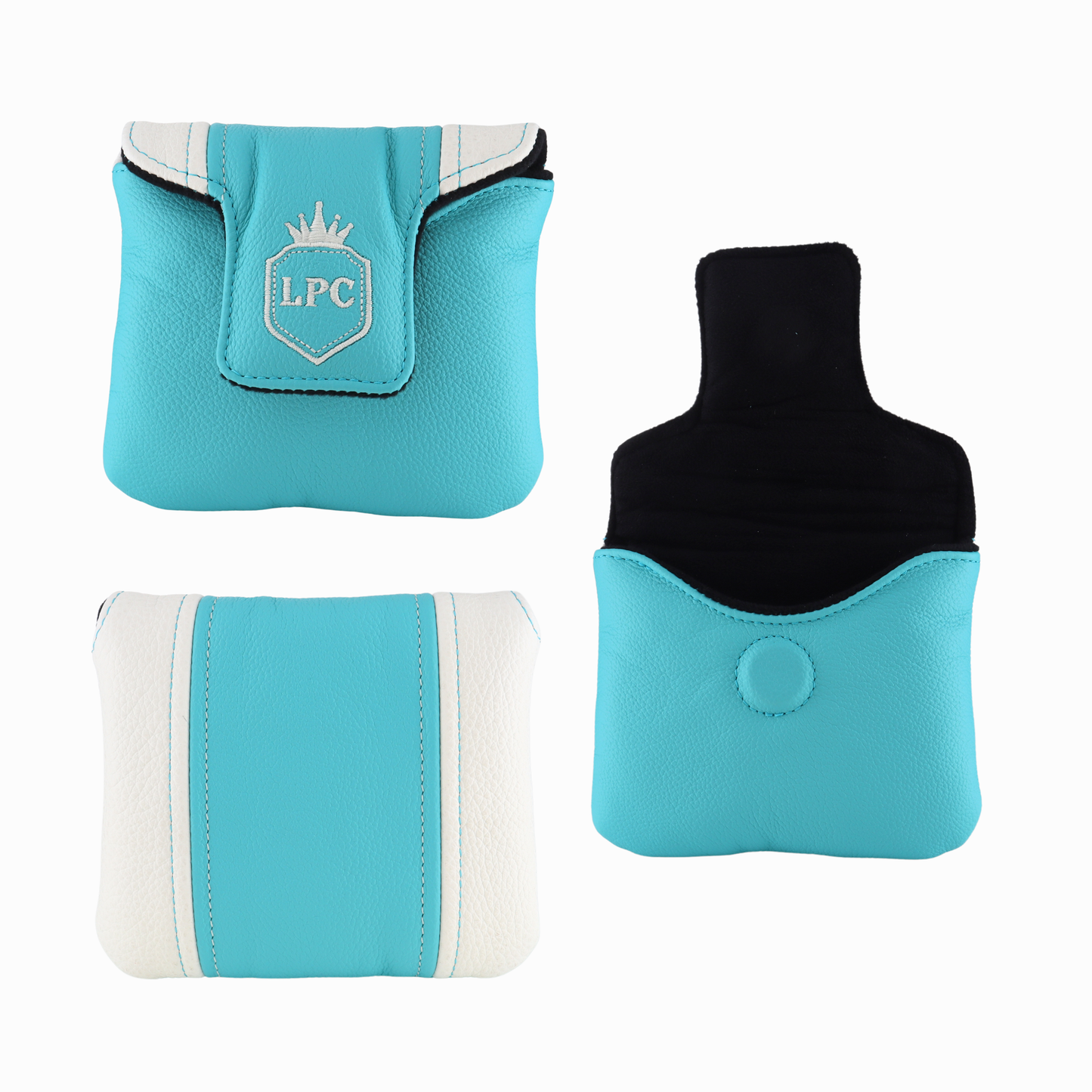 Pebbled Teal with Pebbled Ivory Leather
