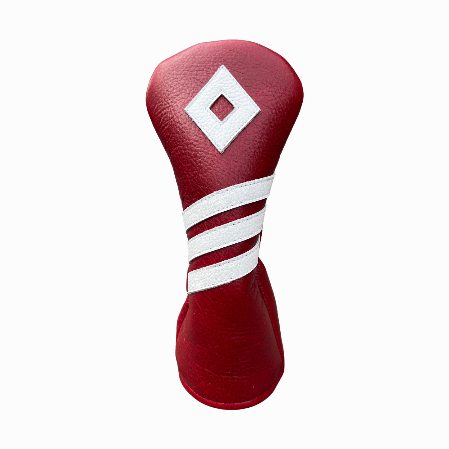 Pebbled Crimson with Pebbled White Leather