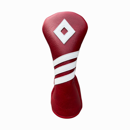 Pebbled Crimson with Pebbled White Leather
