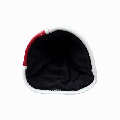 Pebbled Crimson with Pebbled White Leather