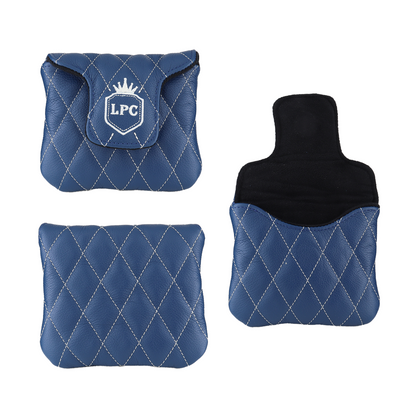 Pebbled Royal Leather Quilted with Ivory Stitching
