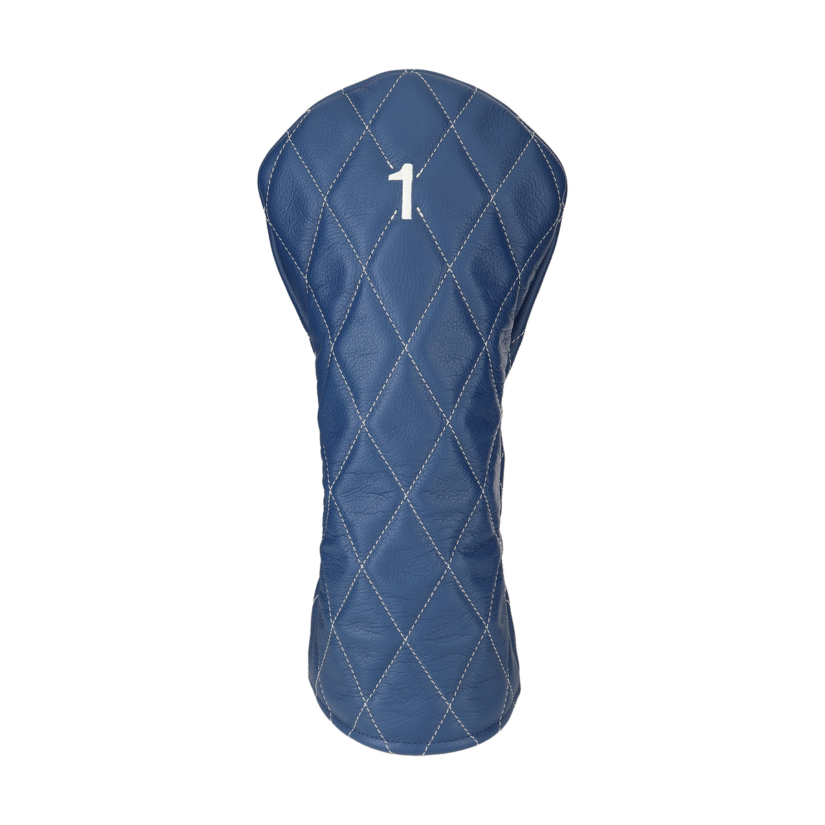 Pebbled Royal Leather Quilted with Ivory Stitching