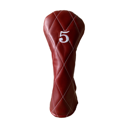 Limited Edition - Red Leather Quilted with White Stitching and Black Faux Fur Lining