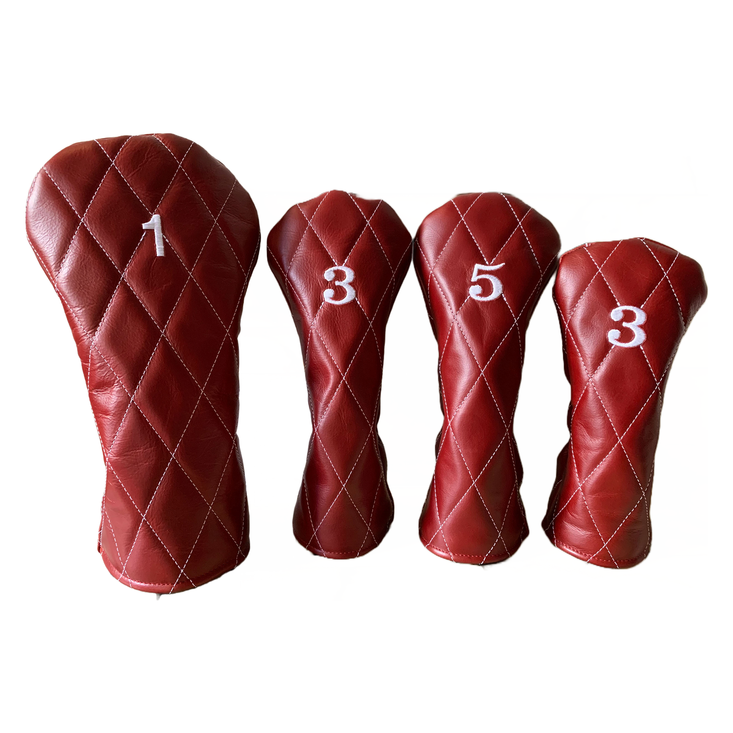 Limited Edition - Red Leather Quilted with White Stitching and Black Faux Fur Lining